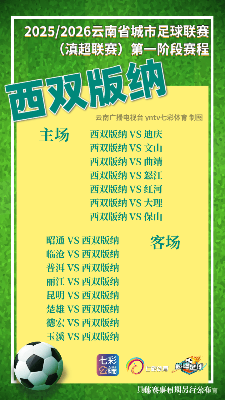 “滇超联赛”第一轮比赛抽签结果出炉，16州（市）主场场馆确认！