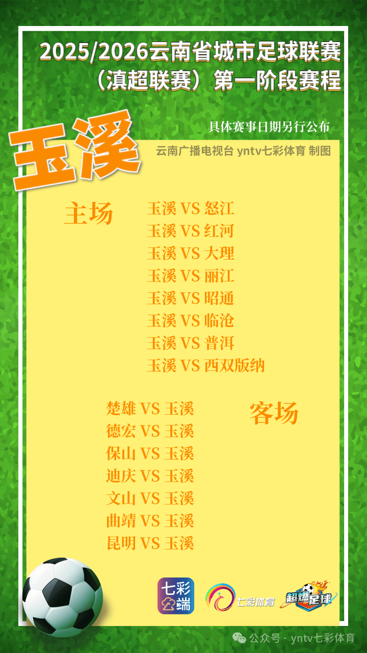 “滇超联赛”第一轮比赛抽签结果出炉，16州（市）主场场馆确认！