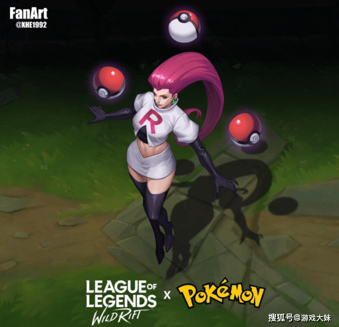 LOL设计师分享新设计，宝可梦火箭队三人组，3位英雄完美契合